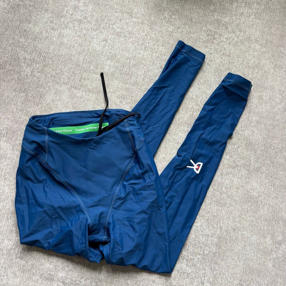 District Vision Blue Compression Running Leggings
